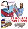 X12 UNIDADES BOLSAS AL VACIO PARA ROPA FUNDA GUARDA ROPA AHORRA ESPACIO 70X110